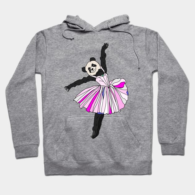 Panda Bear Ballerina Tutu Hoodie by notsniwart